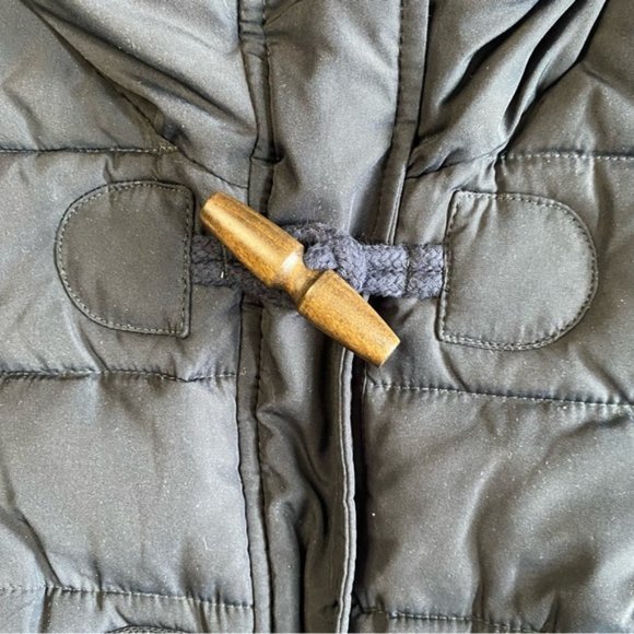 Abercrombie & Fitch Kids Black Puffer Winter Jacket Vest Hoodie Girl's Size XL - Picture 3 of 11